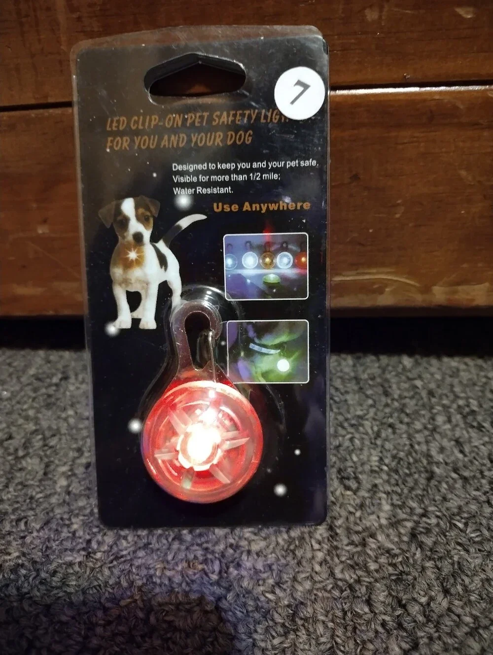LED Clip-On Pet Safety Light - Red